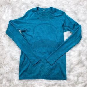 Lululemon Teal Long Sleeve Swiftly Tech Top